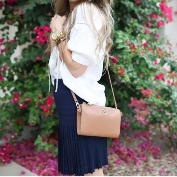 J. Crew | Box Pleated Navy Mini Skirt - Picture 3 of 4